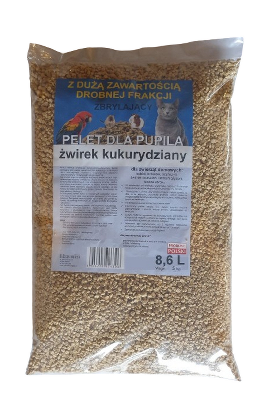 . Żwirek kukurydziany dla kota zbrylający 8,6L - obrazek 2
