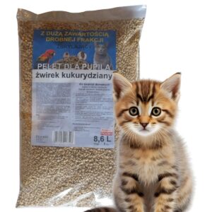 . Żwirek kukurydziany dla kota zbrylający 8,6L